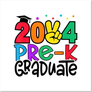 Preschool Graduation 2024 Pre-K Graduate Kids Boys Girls T-Shirt Posters and Art